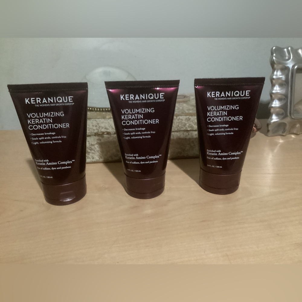 NEW & SEALED 3 piece bundle KERANIQUE Volumizing Keratin Conditioner